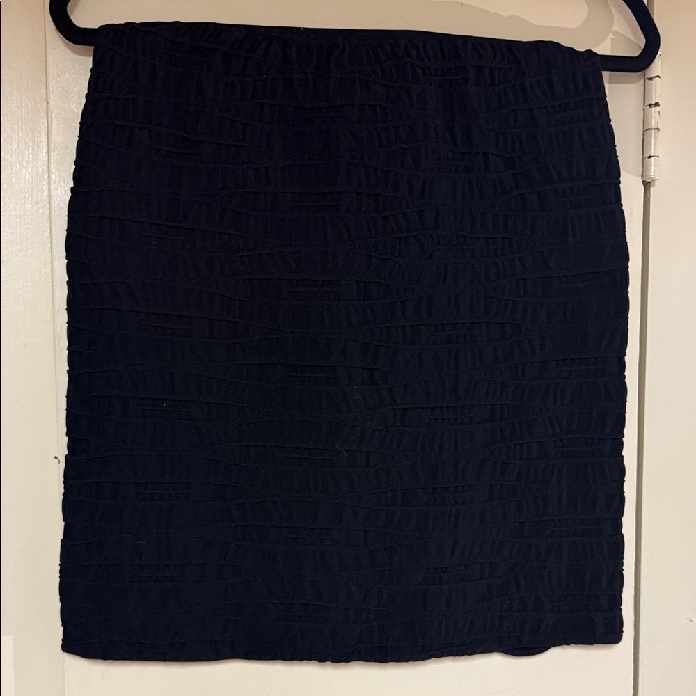 Last Tango Textured Black Mini Skirt